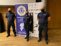 policjanci z Komendy Powiatowej Policji w Zduńskiej Woli biorący udział w warsztatach
