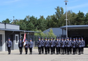 Policjanci Kompanii Honorowej Policji w Łodzi.