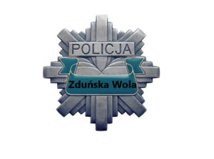 Policyjna gwiazda na napisem: Zduńska Wola